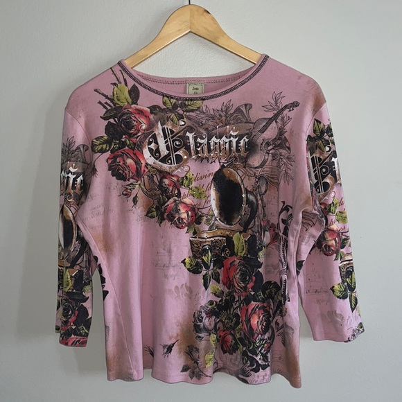 Jess & Jane Y2K Half Sleeve Tee - Picture 1 of 6